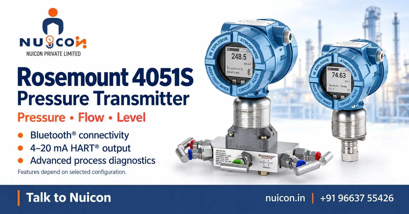 Rosemount 4051S Pressure Transmitter:- Features, spec and applications